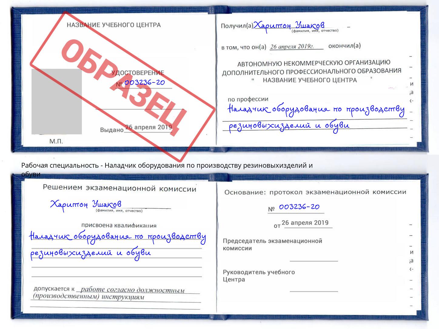 Наладчик оборудования по производству резиновыхизделий и обуви Кашира