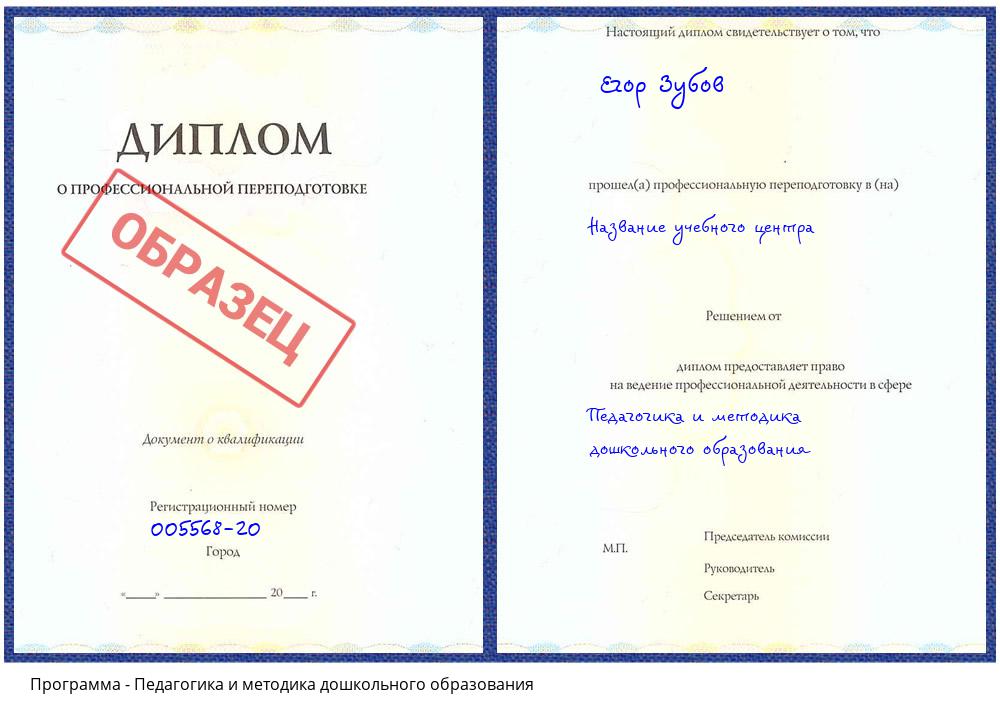 Педагогика и методика дошкольного образования Кашира