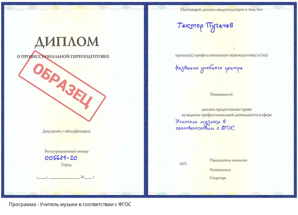 Учитель музыки в соответствии с ФГОС Кашира